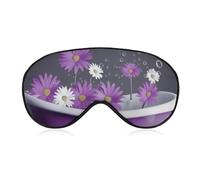 Masque de bain violet et marguerite pour homme et femme, respirant et réglable, masque de sommeil ultra doux, bandeau de voyage léger pour avion, sieste, sommeil nocturne