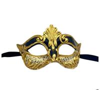 Masque de bal masqué noir fait à la main - masque venitien homme - masque deguisement - masque carnaval - masque loup Taille unique