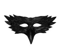 Masque de bal masqué pour femme - Demi-visage d'aigle créatif en cuir, corbeau gothique, cosplay Msk pour Halloween et fêtes costumées, œil de jeu de rôle de luxe avec sangle réglable