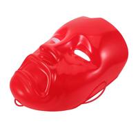 Masque de Bal Masqué pour Homme, Expression Théâtrale Rouge en Plastique | Strap Élastique, Léger et Confortable, Style Scénique pour Performance, Fête Costumée, Célébration Halloween