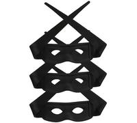 Masque de Bandit,3 Pièces Masques de Mascarade,Masque de Zorro Adulte,Masque de Mascarade pour Hommes et femmes,Accessoire pour de Costume pour Mardi Gras, Halloween, Carnaval, Bal Masqué (Noir)