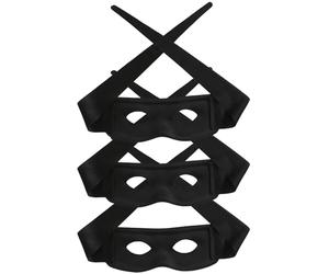 Masque de Bandit,3 Pièces Masques de Mascarade,Masque de Zorro Adulte,Masque de Mascarade pour Hommes et femmes,Accessoire pour de Costume pour Mardi Gras, Halloween, Carnaval, Bal Masqué (Noir)