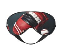 Masque de baseball et de gants imprimé doux pour les yeux - Sommeil confortable, ombre de nuit élastique, couvre-yeux pour les voyages, la méditation