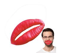 Masque de blague bouche de saucisse - Masque buccal intéressant avec de grandes lèvres, décoration de visage drôle, plaisir de fête et costume d'Halloween, design effrayant en latex ou en vinyle |