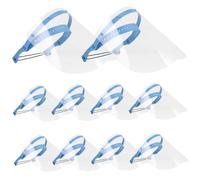 Masque de bouclier facial, 10 pièces Anti-Fog Safety Face Shield, Flip-Up Clear, réglable réutilisable complet pour les outils de maison des travailleurs la santé