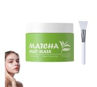 Masque de boue matcha pour le visage, masque de boue au thé vert pour un nettoyage en profondeur des pores, doux et hydratant, facile à appliquer et à nettoyer (1PC)