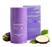 Masque de boue purifiant au thé vert et à l'aubergine, masque peel-off anti-points noirs, améliore le teint terne, contrôle le sébum, nettoie en profondeur, traite l'acné et exfolie