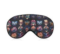 Masque de Camival de Venise avec plumes et perles Masque de sommeil pour les yeux Cache-yeux bloquant la lumière Bandeau avec sangle réglable pour femmes et hommes