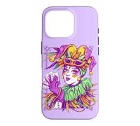 Masque de Carnaval Arlequin Femme Joueuse de Cartes Coque pour iPhone 16 Pro