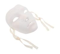 Masque de Carnaval Blanc, Cosplay de Masque Mécanique, Ambiance Halloween | ABS Résistant, Motifs Raffinés et Charme Ancien, Usage Bal Masqué, Photo Prop, pour Hommes Adultes
