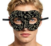 Masque de carnaval élégant pour homme - Style Venise - 17 cm - Accessoire de costume pour Halloween, bal masqué, carnaval, bal de promo, événement, papa, mari, petit ami, homme
