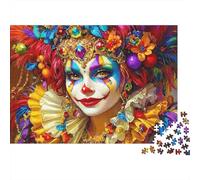 Masque de Carnaval Fleurs Colorées Puzzle 1000 Pièces Jeu de Puzzle 1000 Pièces Papier Adultes Décoration Détente 52x38cm/1000pcs