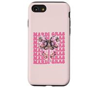 Masque de Carnaval Mardi Gras pour Fille avec nœud Rose Coque pour iPhone SE (2020) / 7/8