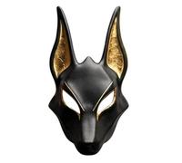 Masque de chacal égyptien - Design réaliste pour le théâtre et le cosplay, sangle de tête élastique réglable, 22 x 30 x 15 cm, construction solide, 400 g, résine coulée de qualité supérieure pour