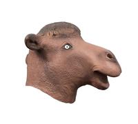 Masque de chameau réaliste Tête d'animal Masque Halloween Costume Trompette Drôle Latex Enfants Adultes Fête Cosplay Accessoires Latex pour Femmes Réaliste Halloween