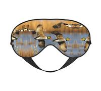 Masque de chasse à la mouche pour les yeux doux pour homme et femme confortable avec sangle réglable pour voyage, yoga, sieste, travail