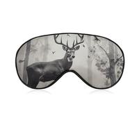 Masque de chasse en forme de silhouette de cerf pour homme et femme, respirant et réglable, masque de sommeil ultra doux, bandeau de voyage léger pour avion, sieste, sommeil nocturne