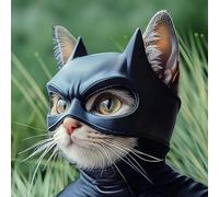 Masque de Chat Chauve-Souris, Chapeau de Jeu de rôle de Chat, matériau en Latex, Doux et ajusté, Taille réglable, Convient aux Chats de Moins de 12 kg