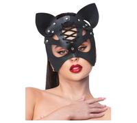 Masque De Chat En Similicuir Noir Pour Femmes Sexy D'Halloween