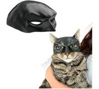 Masque de chauve-souris vengeur amusant pour chat, accessoires de costumes d'Halloween (11 cm - tour de tête environ 29 cm)