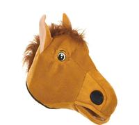 Masque de cheval avec crinière Masque d'animal brun