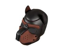 Masque de chien - Bad Puppy® - Cagoule Human Pup en néoprène - noir/marron