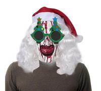 Masque de Clown de Noël,Masque de Clown Terrifiant | Terreur de couverture de visage avec des lunettes | Accessoires de costume de Noël, accessoire d'horreur de , avec des couleurs vives pour les