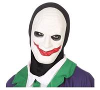 Masque de Clown Joker - ATOSA - Accessoire de Déguisement Halloween - Blanc - Adulte - Mixte