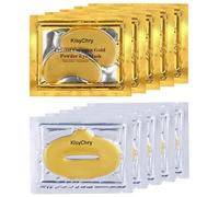 Masque de collagène or 24k - 5 paires Masques pour les Yeux et 5 pièces Masque pour les Levres, Anti-Rides, Anti-Âge, Nourrissant Et Hydratant