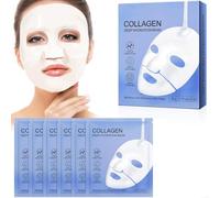 Masque de collagène Overnight - Lot de 6 masques coréens au collagène bio pour un soin intensif pendant la nuit, réduit les ridules et les rides, masque anti-âge