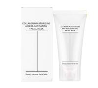 Masque de collagène pour nettoyant en mousse, lavage de visage nettoyant en profondeur pour les femmes, nettoyant pour le visage moussant hydratant - pas gras, réduit l'agitation et (1PCS)