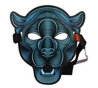 Masque de cosplay de commande vocale, costume de cosplay d'animal de masque de LED de cosplay, léopard pour la barre de KTV
