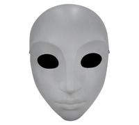 Masque de cosplay féminin en résine pour bal masqué Halloween fête de danse Accessoires de masque (blanc)