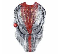 Masque de cosplay prédateur 2.0 avec design LED GFRP Alien Masque intégral Halloween Dance Party Costume Accessoires (A)