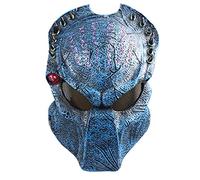 Masque de cosplay prédateur 2.0 avec design LED GFRP Alien Masque intégral pour Halloween, danse, fête (F)