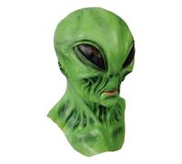 Masque de costume - Masque complet créatif de aux grands yeux | Masque effrayant vert pour adulte, accessoire de déguisement de film d'horreur pour fêtes d'