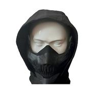Masque De Crâne pour Airsoft Et Paintball, Masque Balaclava Tactique Moitié-Masque pour Les Sports Tactiques en Plein Air, Protection pour Ies Parties De CS, Masque Cyberpunk, Noir
