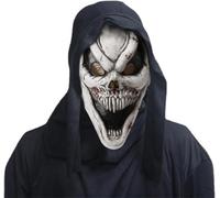Masque de cri maléfique, costume d'horreur de fantôme pour tête entière - Masque effrayant d'Halloween pour adultes, masque terrifiant pour maisons hantées et cosplay