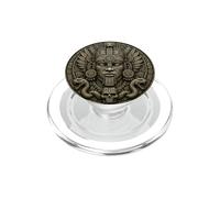 Masque de déesse Serpent Maya Antique Temple en Pierre PopSockets PopGrip pour MagSafe