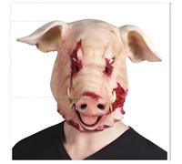 masque latex intégral cochon sanglant - boland 97519 Rouge