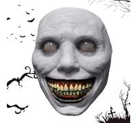 Masque de démon d'horreur - Costume effrayant doux et respirant - Accessoire de cosplay terrible zombie avec détails réalistes - Accessoires de fête d'Halloween pour femmes, hommes, adultes