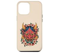 Masque de démon Japonais Yokai Devil Cherry Blossom Hannya Oni Coque pour iPhone 12 Pro Max