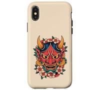 Masque de démon Japonais Yokai Devil Cherry Blossom Hannya Oni Coque pour iPhone X/XS
