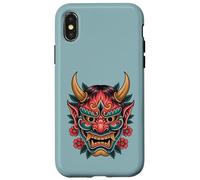 Masque de démon Japonais Yokai Devil Cherry Blossom Hannya Oni Coque pour iPhone X/XS