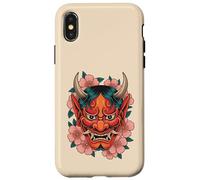 Masque de démon Japonais Yokai Devil Cherry Blossom Hannya Oni Coque pour iPhone X/XS
