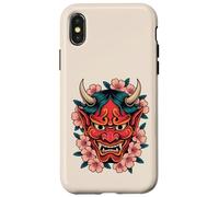 Masque de démon Japonais Yokai Devil Cherry Blossom Hannya Oni Coque pour iPhone X/XS