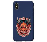 Masque de démon Japonais Yokai Devil Cherry Blossom Hannya Oni Coque pour iPhone X/XS