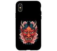 Masque de démon Japonais Yokai Devil Cherry Blossom Hannya Oni Coque pour iPhone X/XS
