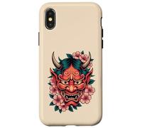 Masque de démon Japonais Yokai Devil Cherry Blossom Hannya Oni Coque pour iPhone X/XS