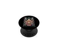 Masque de démon Japonais Yokai Devil Hannya Japan Oni PopSockets PopGrip Adhésif